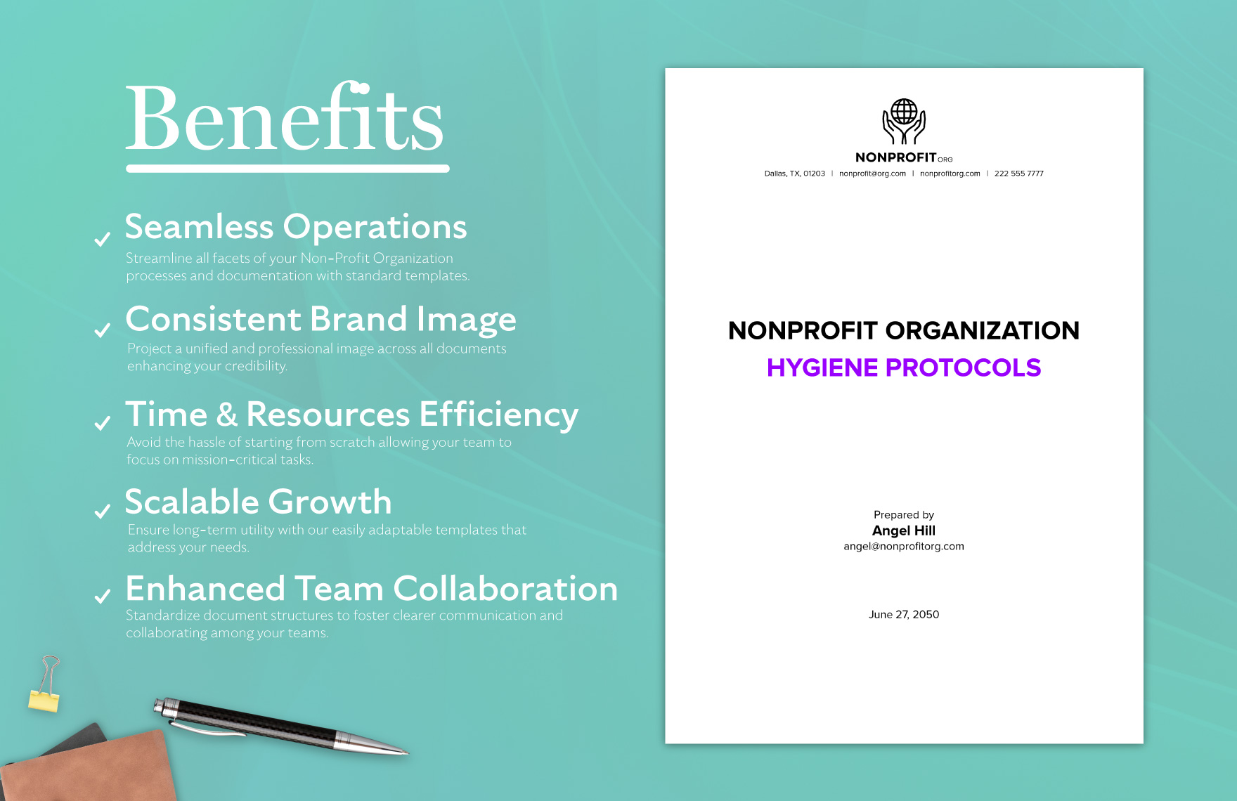 Nonprofit Organization Hygiene Protocols Template