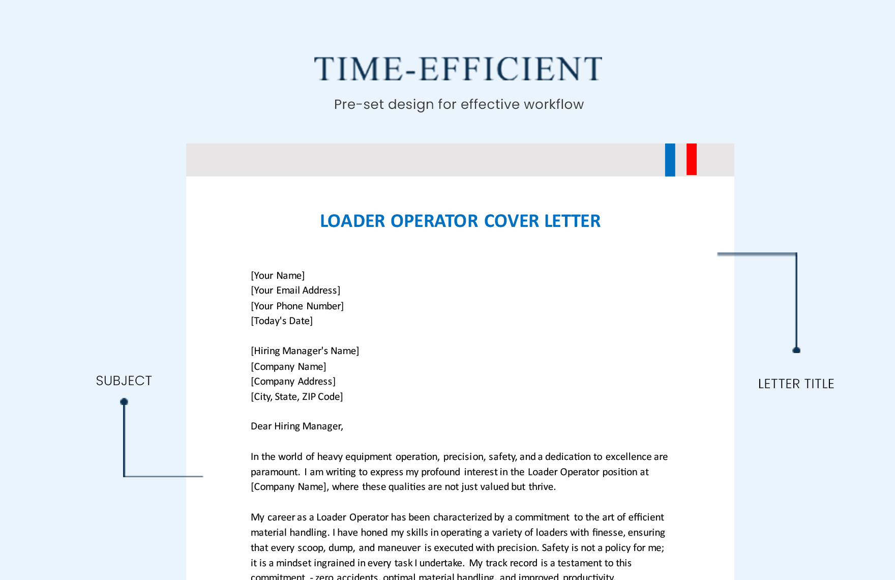 Loader Operator Cover Letter
