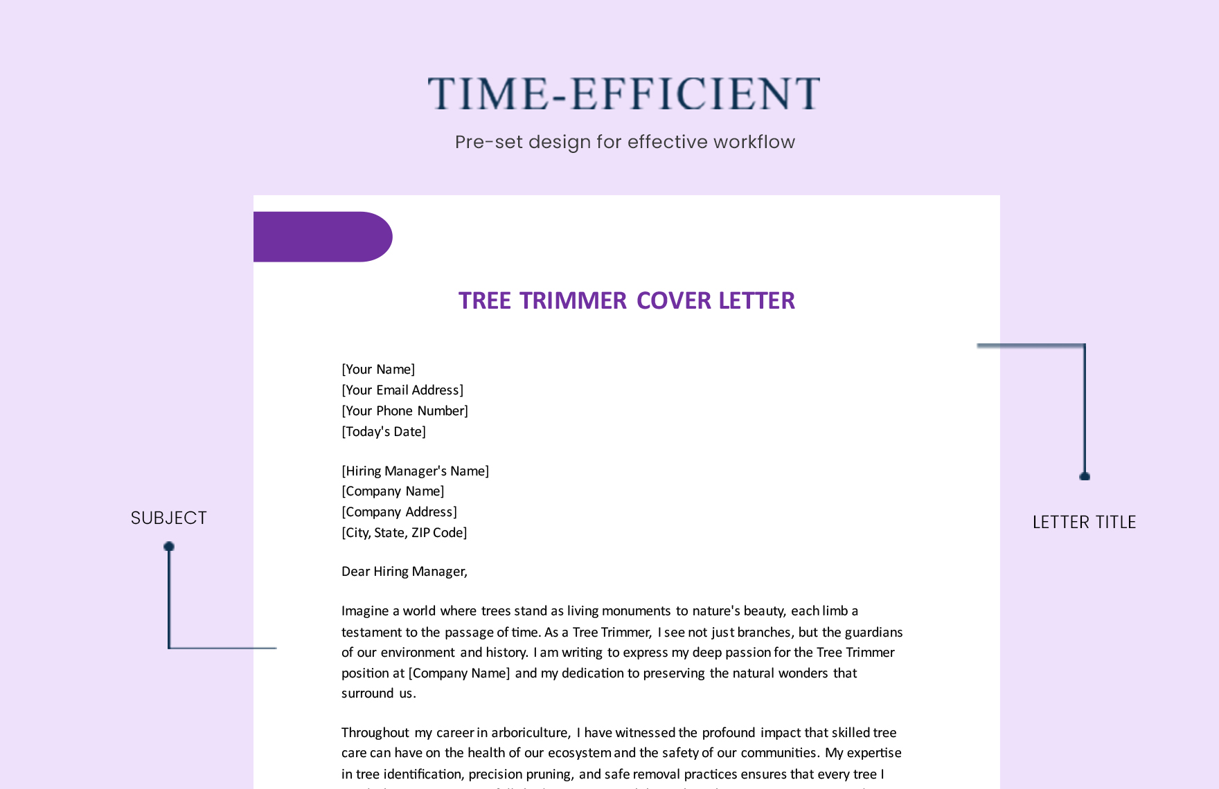Tree Trimmer Cover Letter