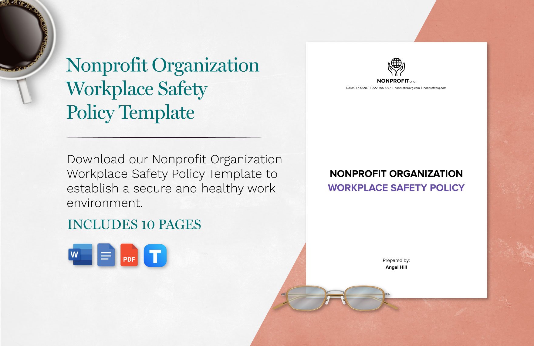Nonprofit Organization Workplace Safety Policy Template in Word, Google Docs, PDF