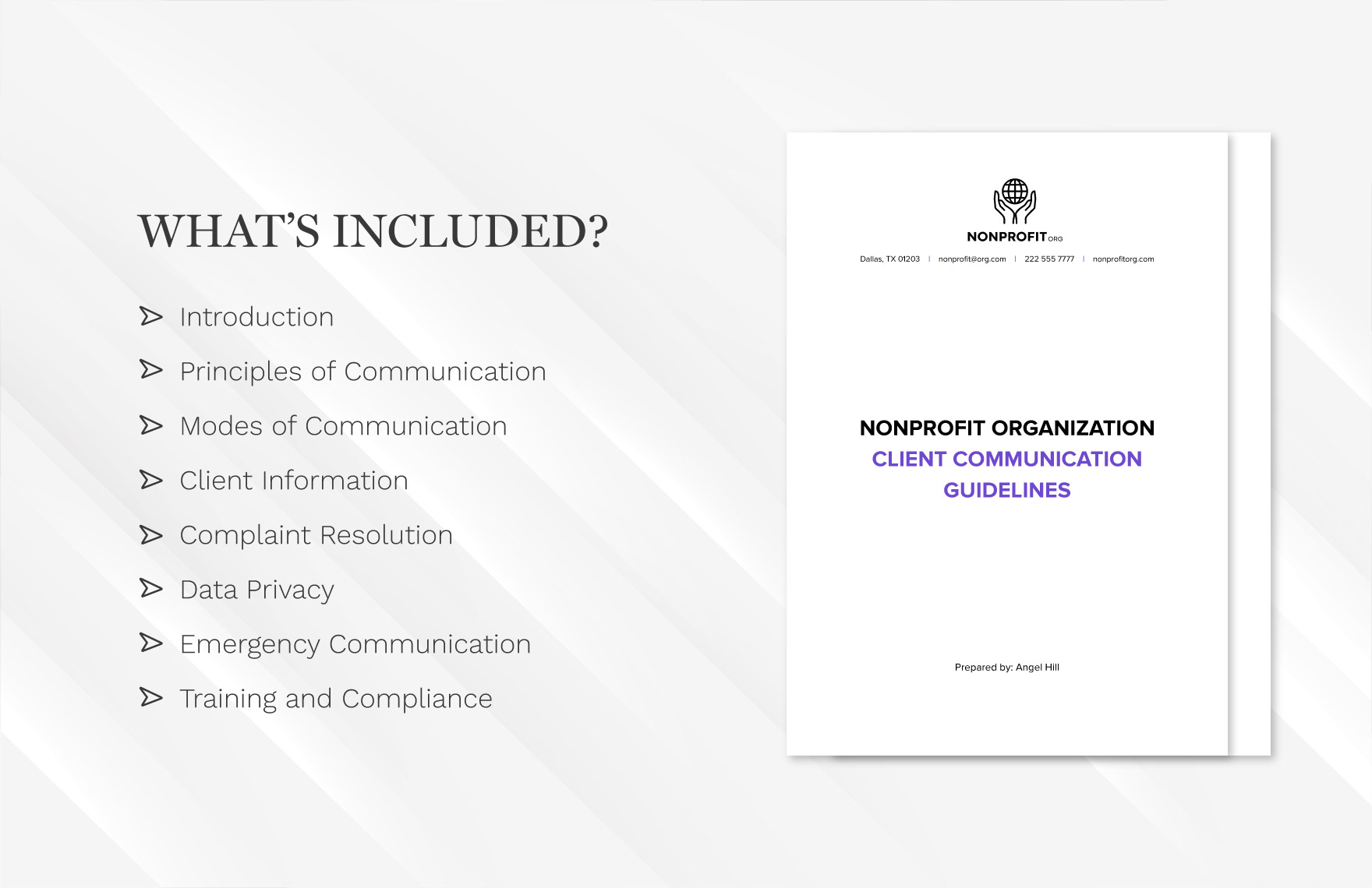 Nonprofit Organization Client Communication Guidelines Template