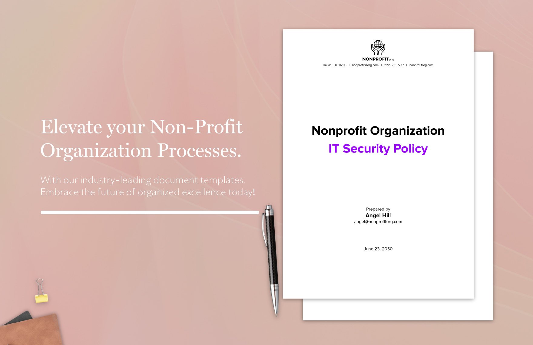 Nonprofit Organization IT Security Policy Template