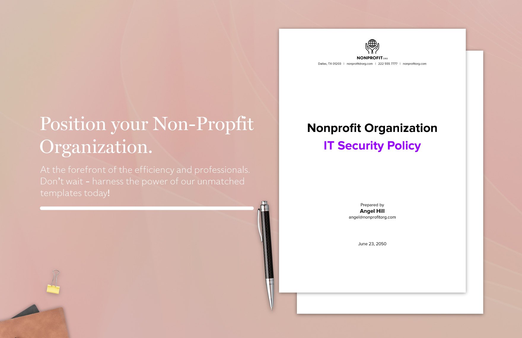 Nonprofit Organization IT Security Policy Template