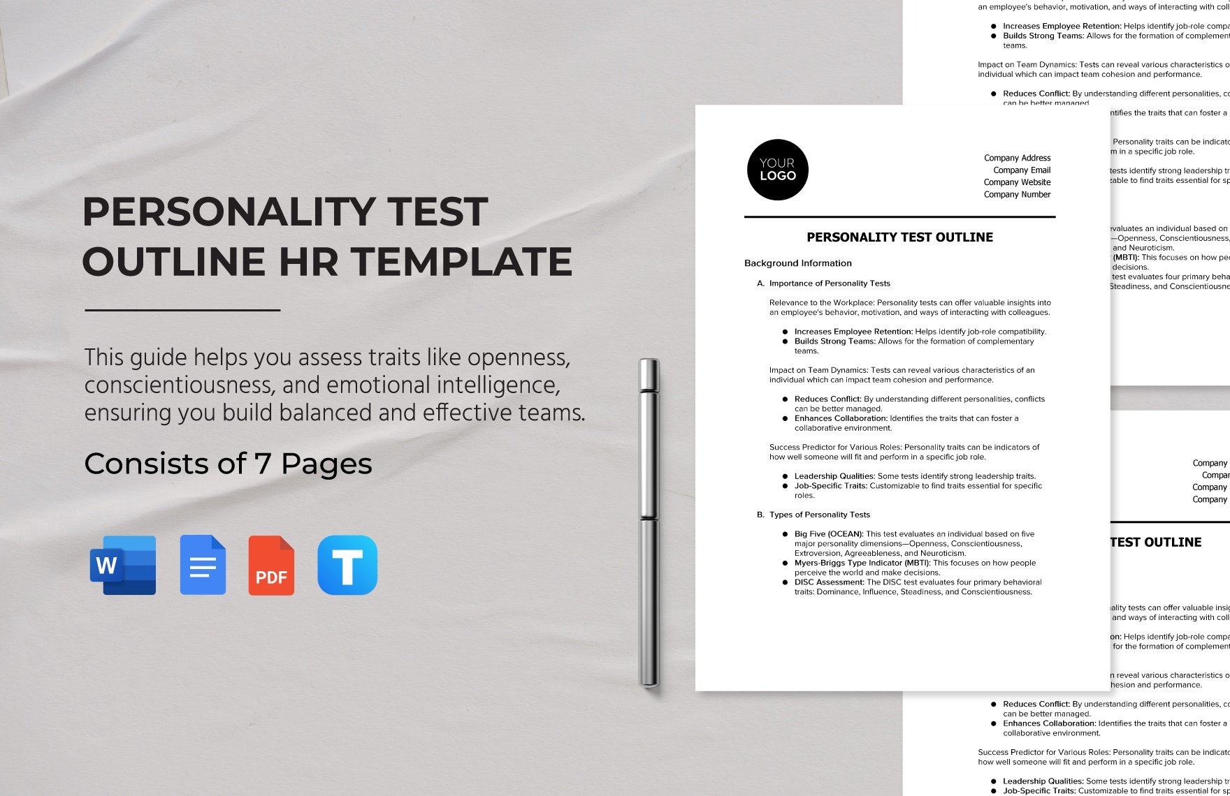 personality-test-outline-hr-template