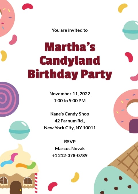 Candyland Birthday Invitation Template.jpe