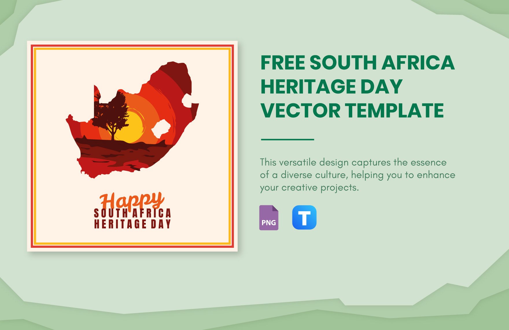 South Africa Heritage Day Vector in PNG