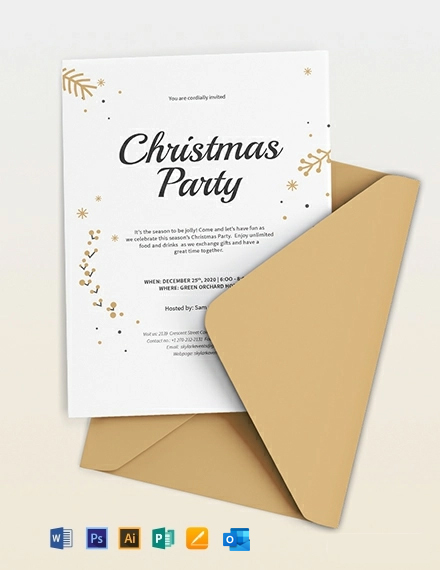 FREE Christmas Invitation Template - Download in Word, Google Docs, PDF ...