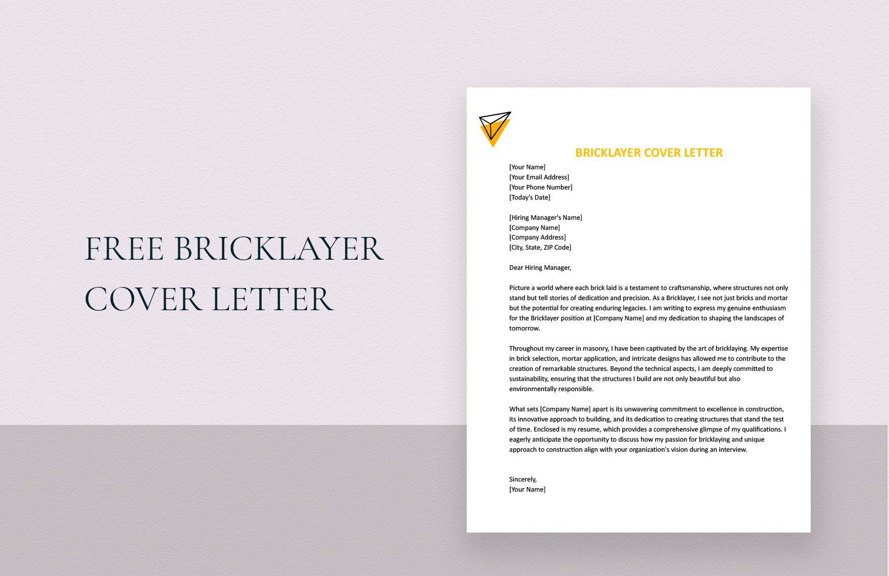 Bricklayer Cover Letter