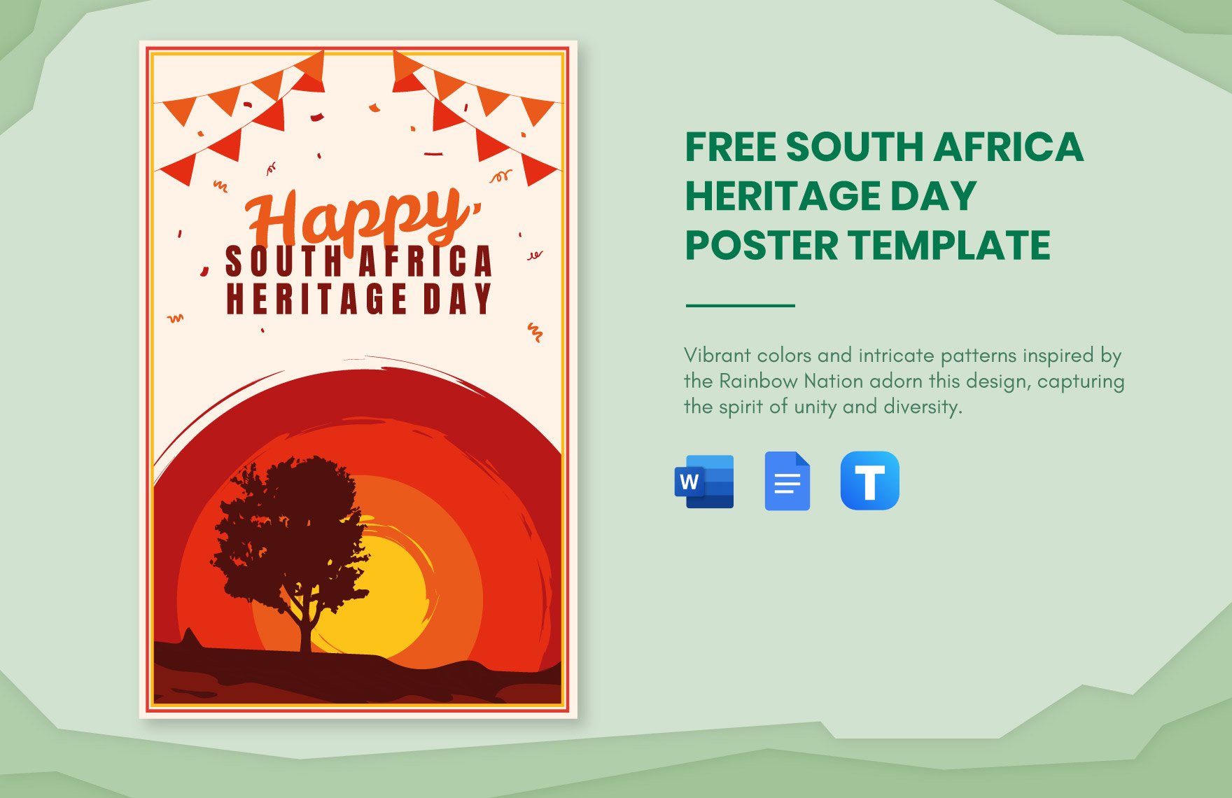Free South Africa Heritage Day Poster Template in Word, Google Docs