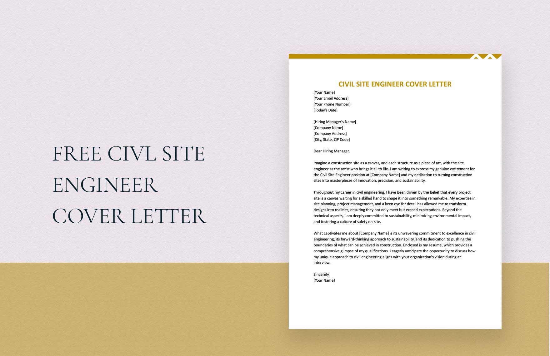 Civil Site Engineer Cover Letter