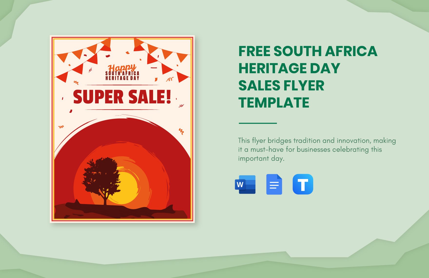 Free South Africa Heritage Day Sales Flyer Template in Word, Google Docs
