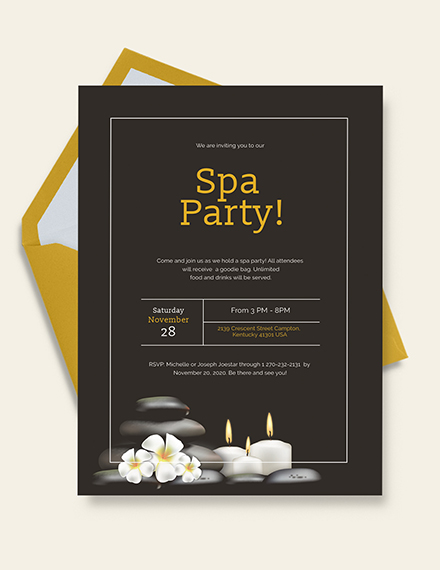 indesign party invitation template