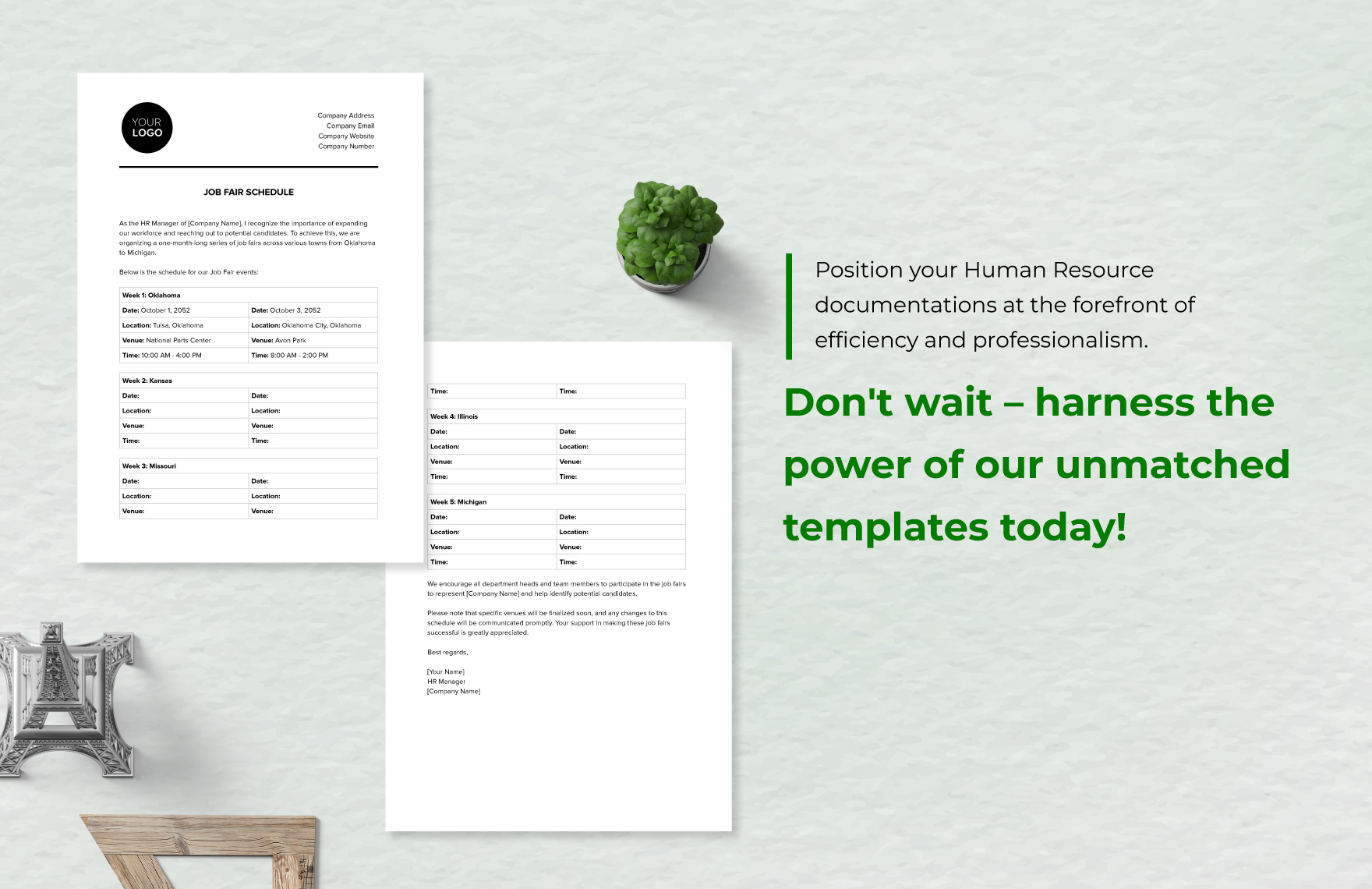 Job Fair Schedule HR Template in Word, PDF, Google Docs, PSD - Download | Template.net