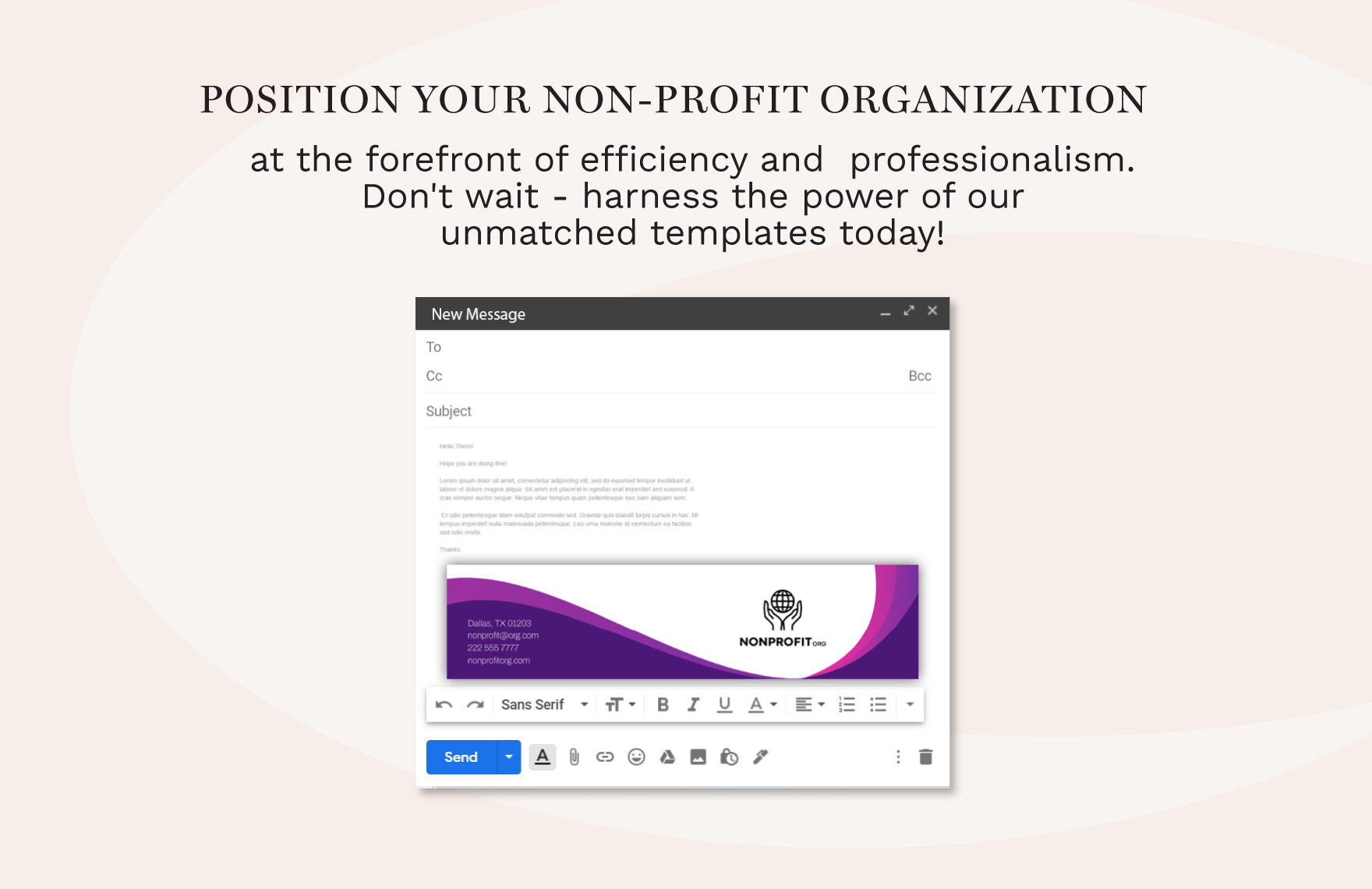 Nonprofit Organization Email Signature Template