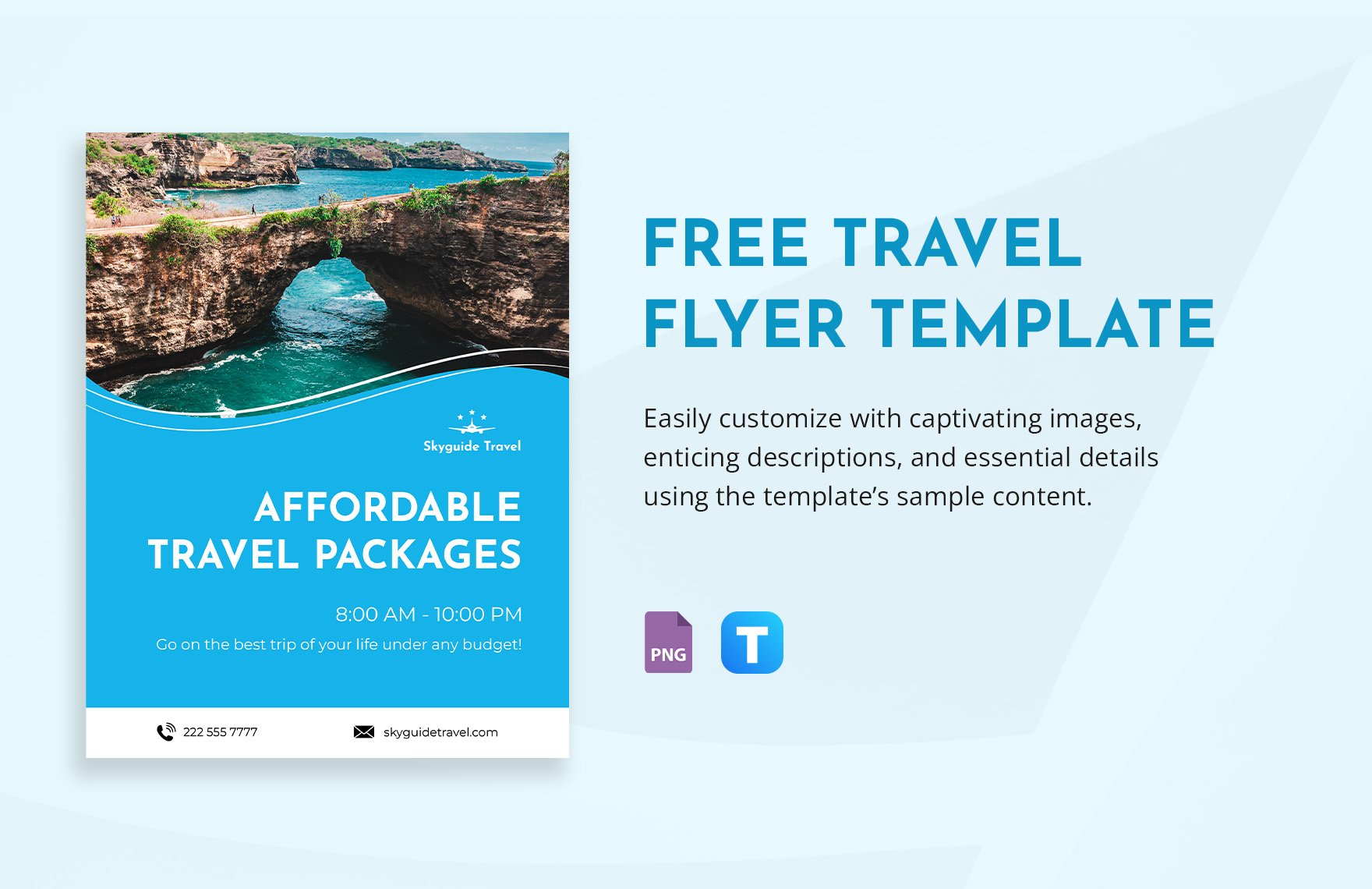Travel Flyer Template in PNG