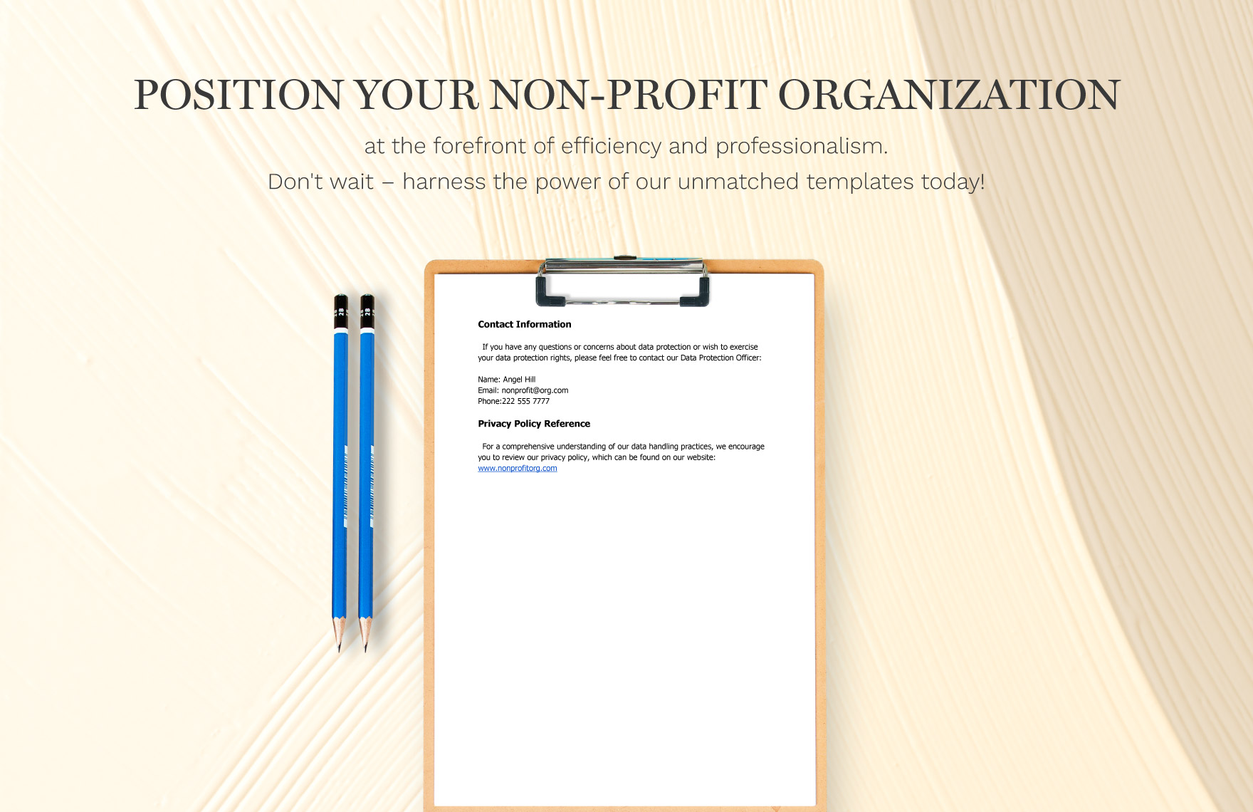 Nonprofit Organization Data Protection Consent Form Template