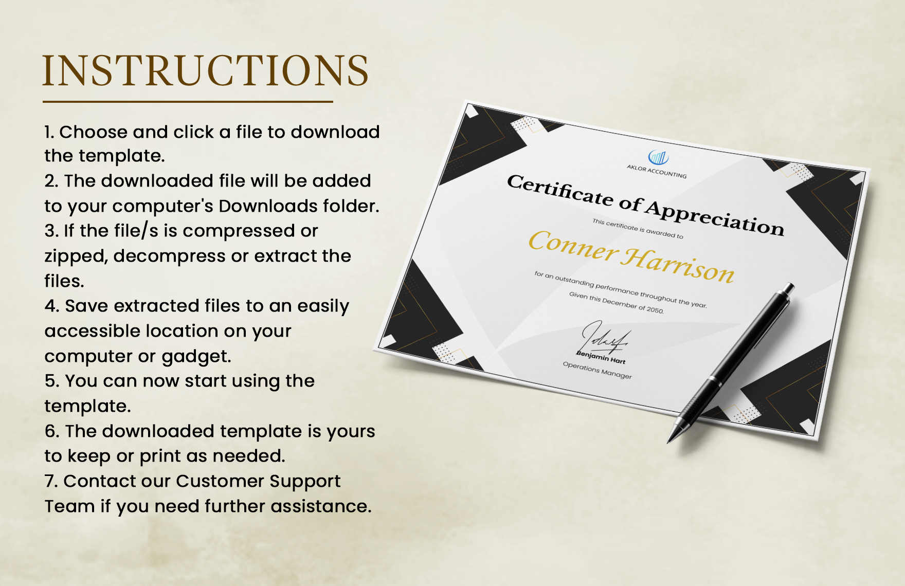 Certificate Background Template