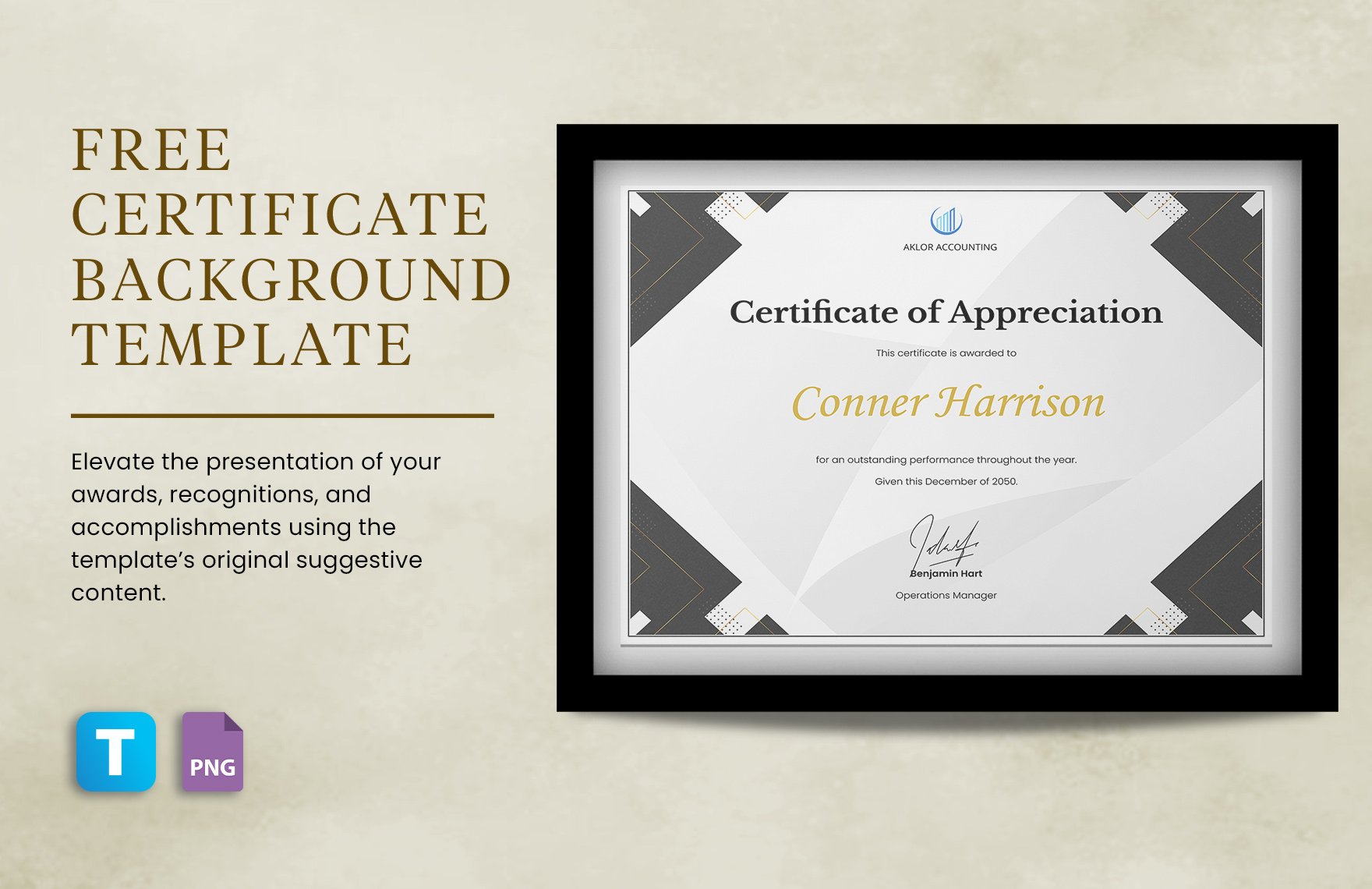 Certificate Background Template in PNG