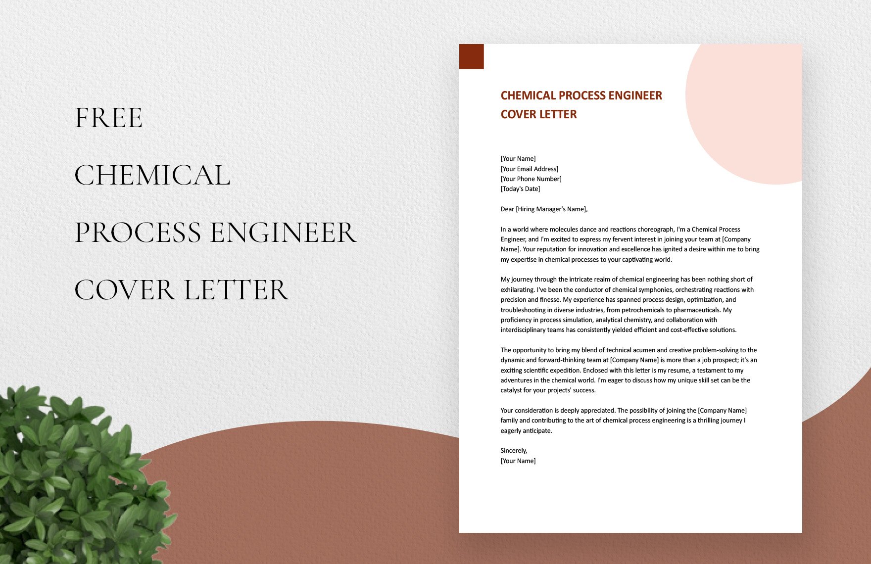 cover letter for experienced chemical engineer