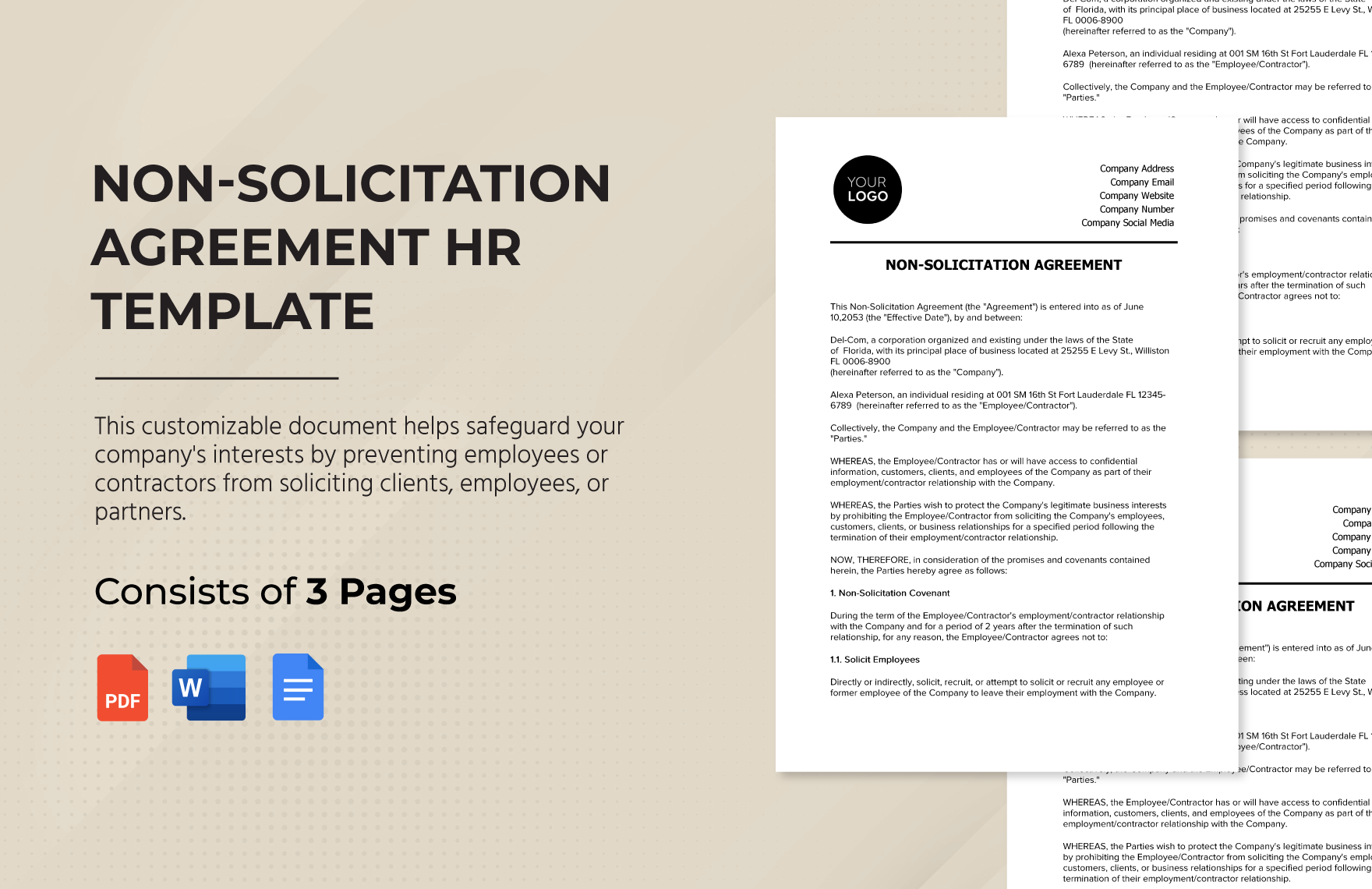 Non-Solicitation Agreement HR Template