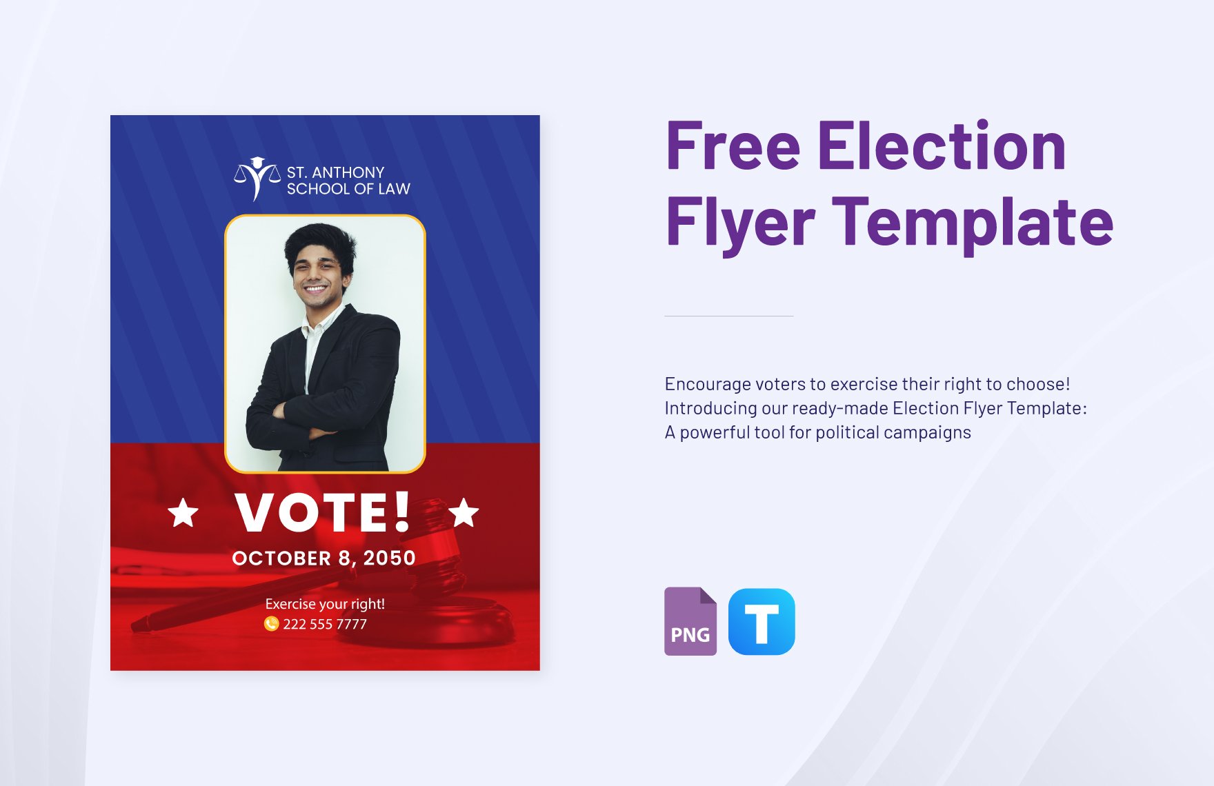 Election Flyer Template in PNG