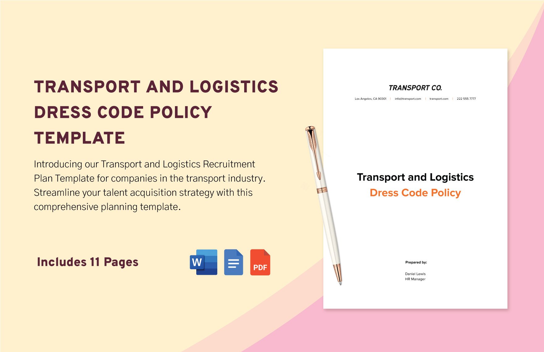 Transport and Logistics Dress Code Policy Template