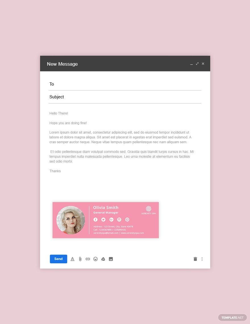 Spa Email Signature Template in PSD, Outlook, HTML5