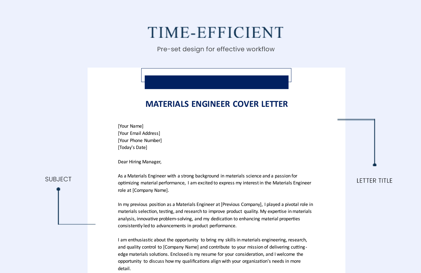 Materials Engineer Cover Letter