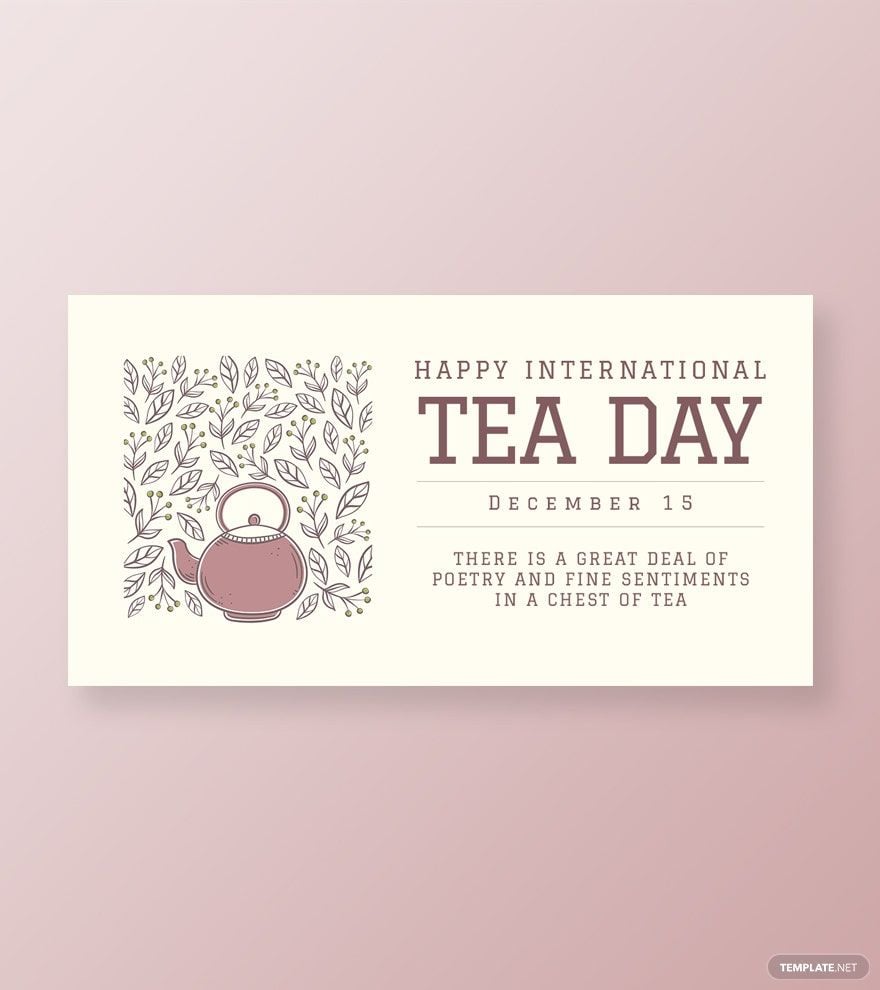 Free International Tea Day Facebook Post Template in PSD