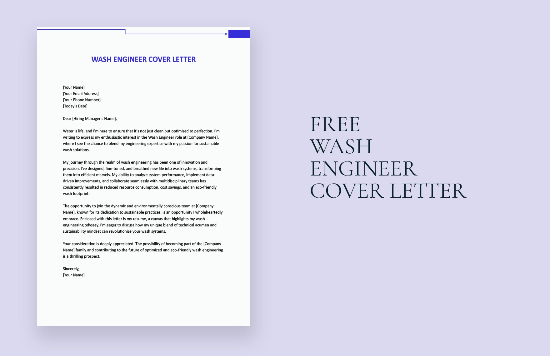 Wash Engineer Cover Letter in Word, Google Docs