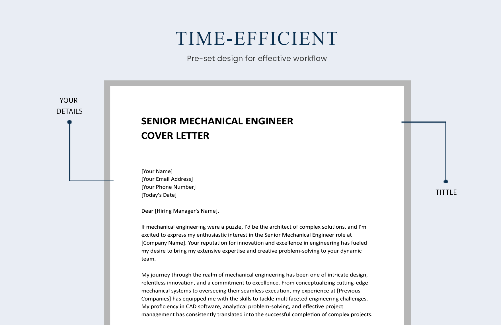 Senior Mechanical Engineer Cover Letter