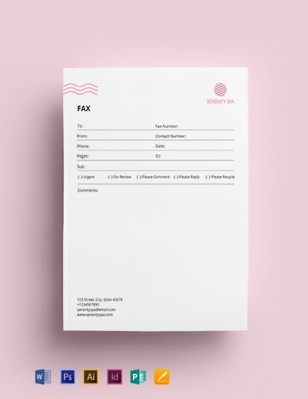 Spa Fax Paper Template
