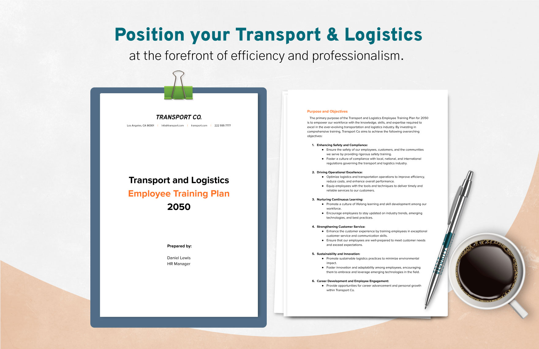 Transport and Logistics Employee Training Plan Template