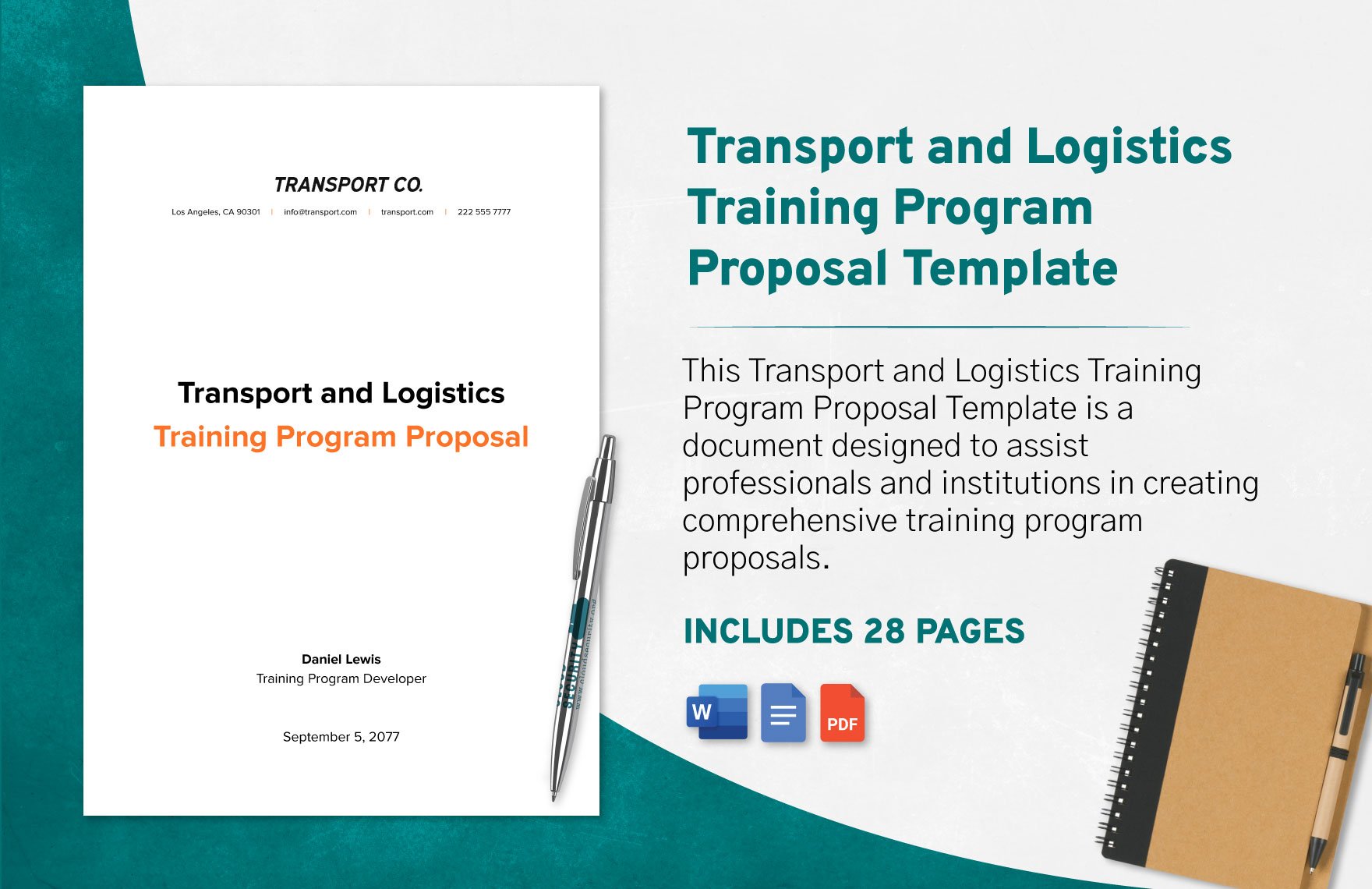 Transport and Logistics Training Program Proposal Template