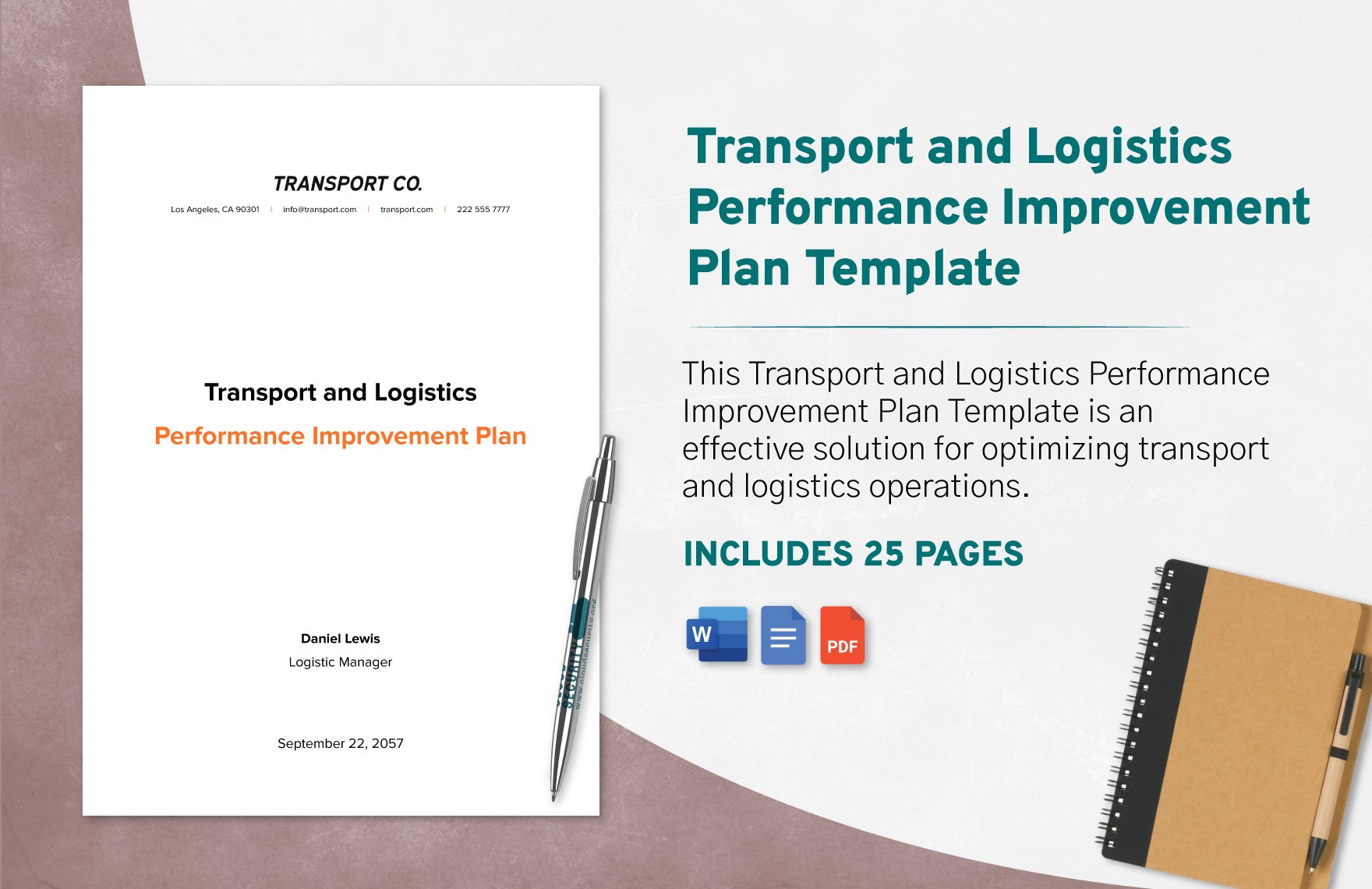 Transport and Logistics Performance Improvement Plan Template