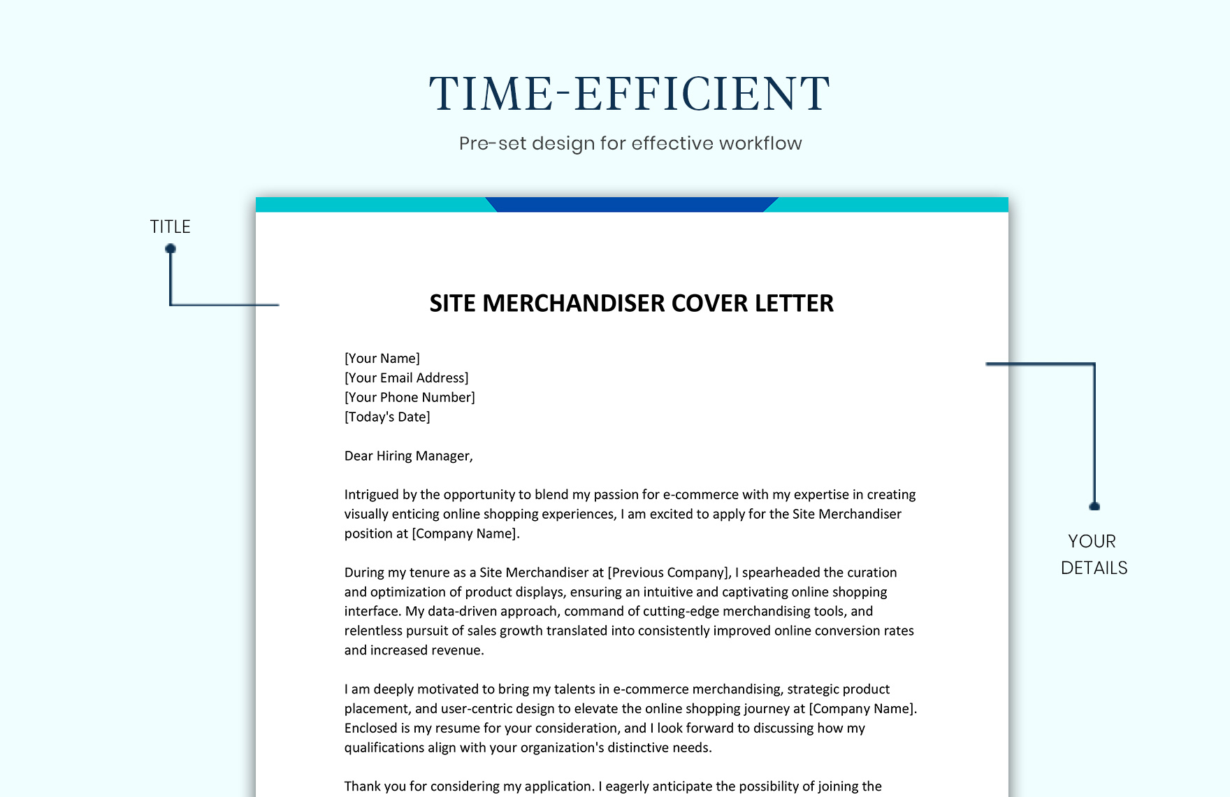 Site Merchandiser Cover Letter