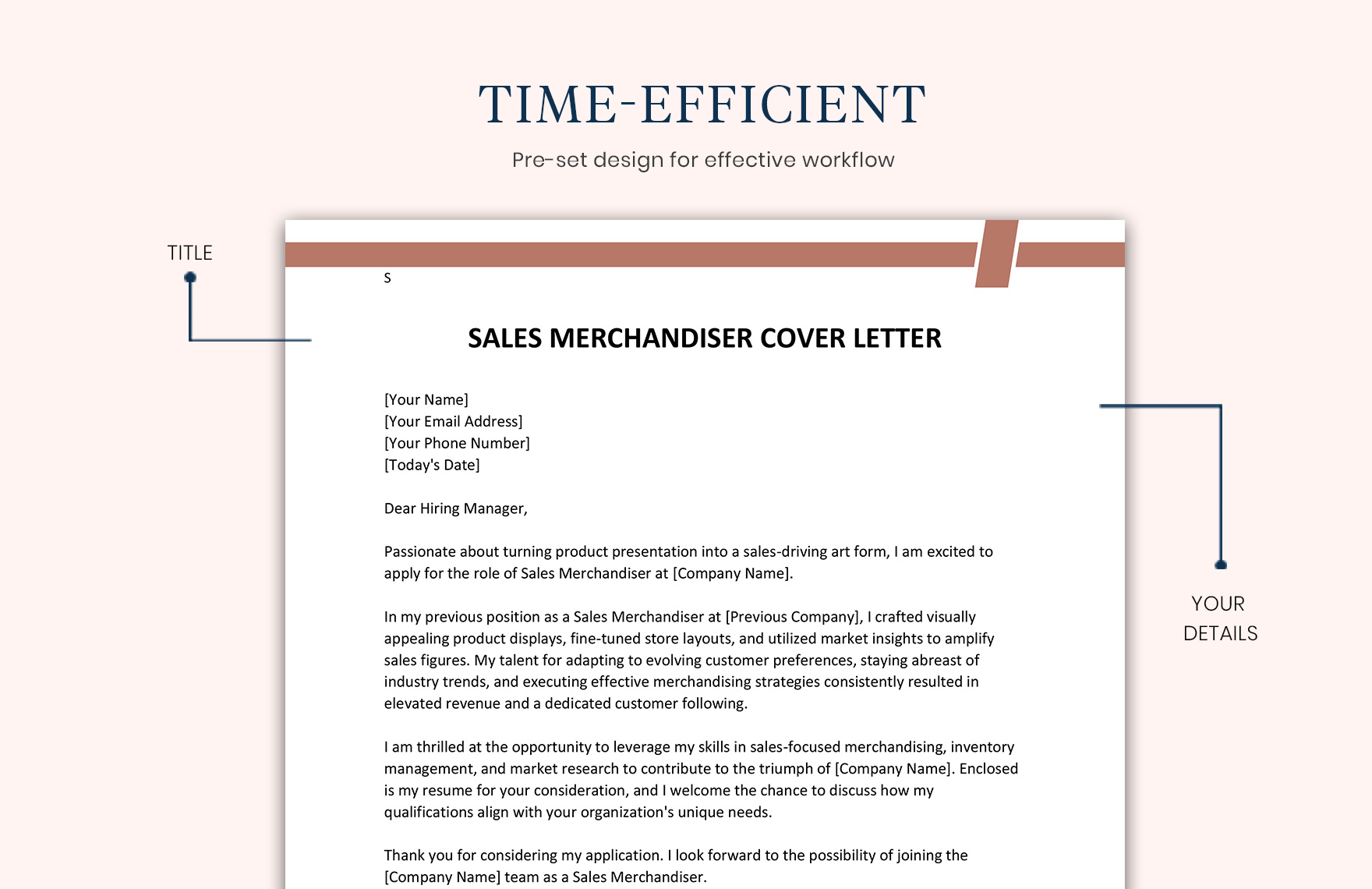 Sales Merchandiser Cover Letter