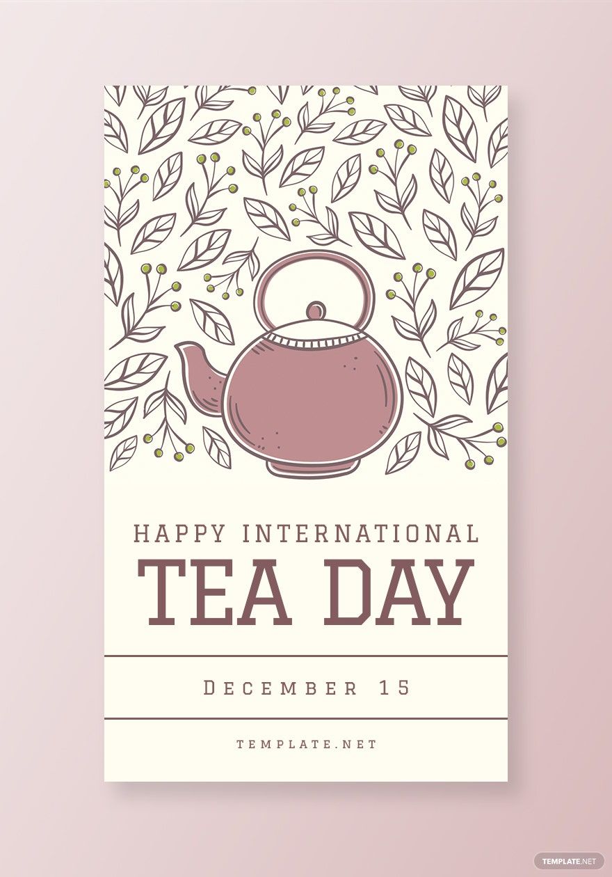 Free International Tea Day Whatsapp Image Template in PSD