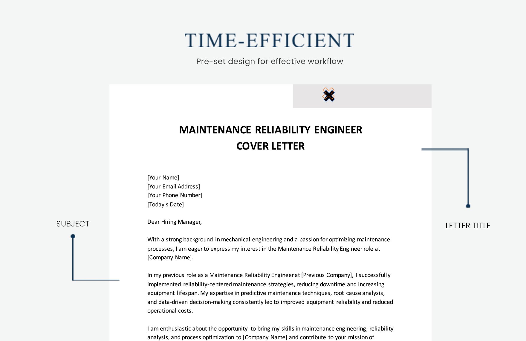 Maintenance Reliability Engineer Cover Letter