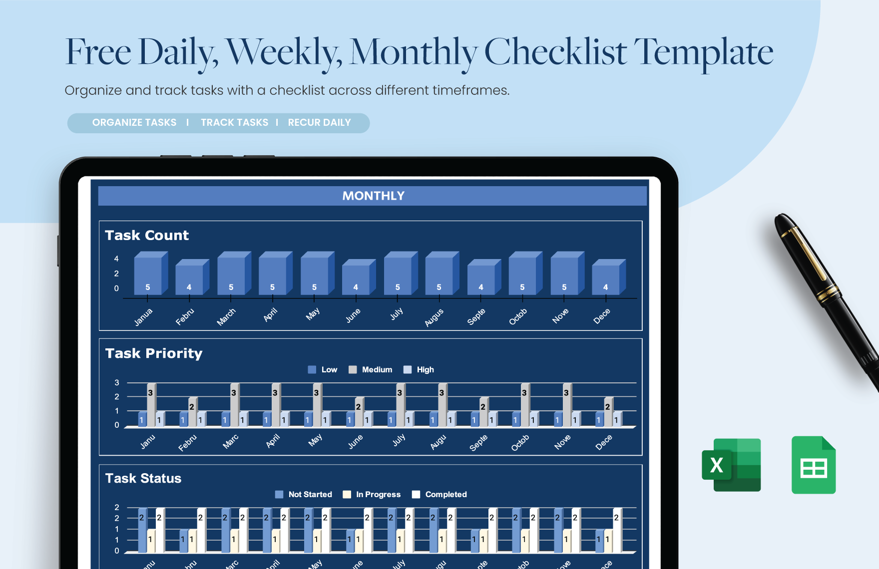 Weekly Checklist Template - 14+ Word, PDF Documents Download