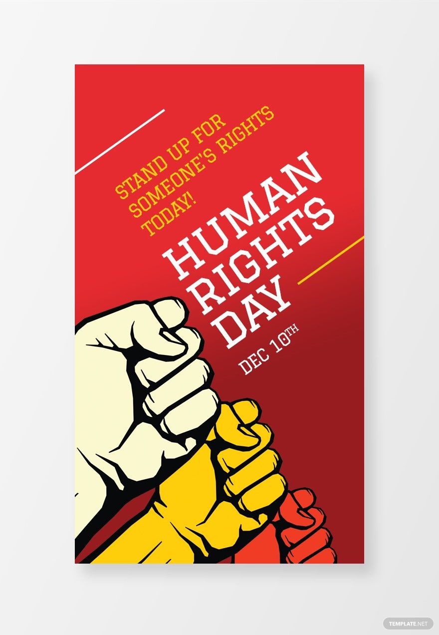 International Human Rights Day Whatsapp Template in PSD