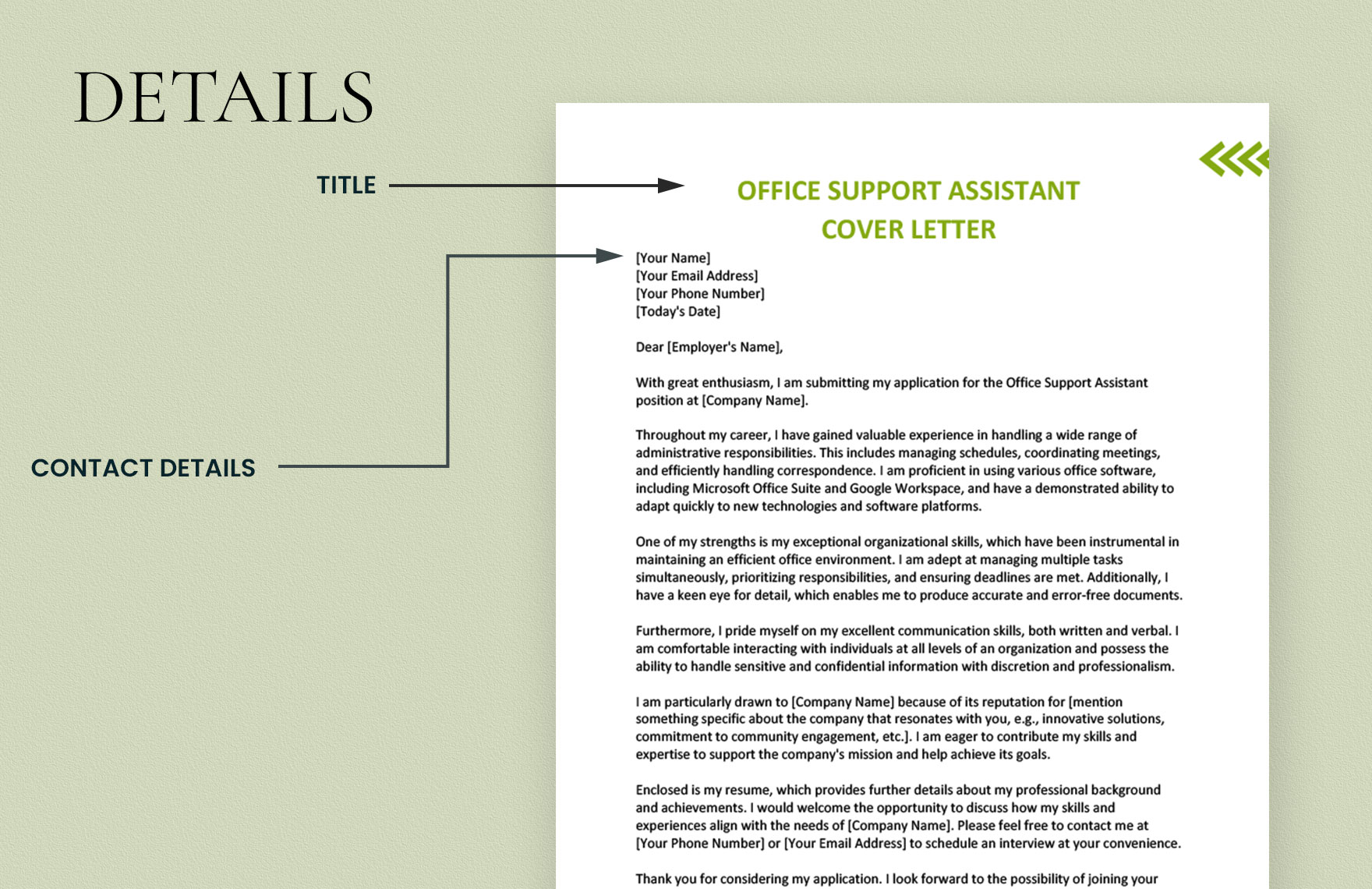 Office Support Assistant Cover Letter