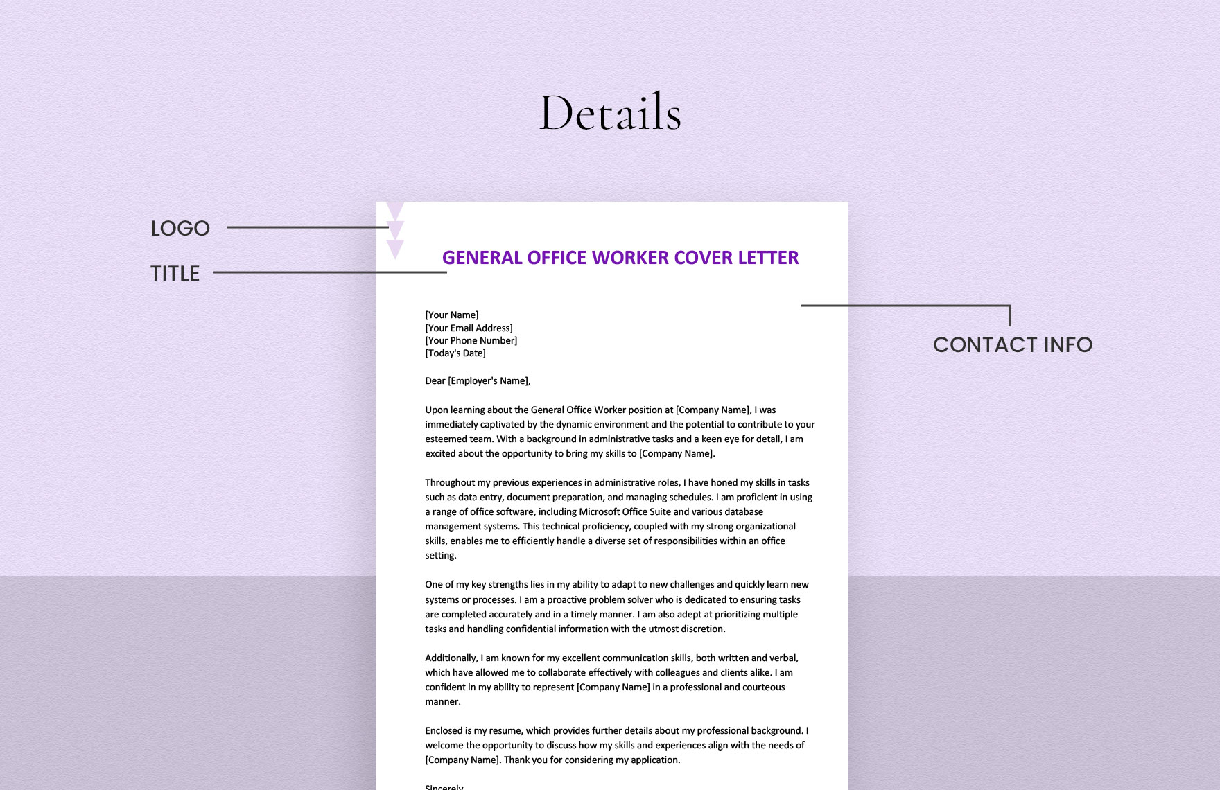 General Office Worker Cover Letter