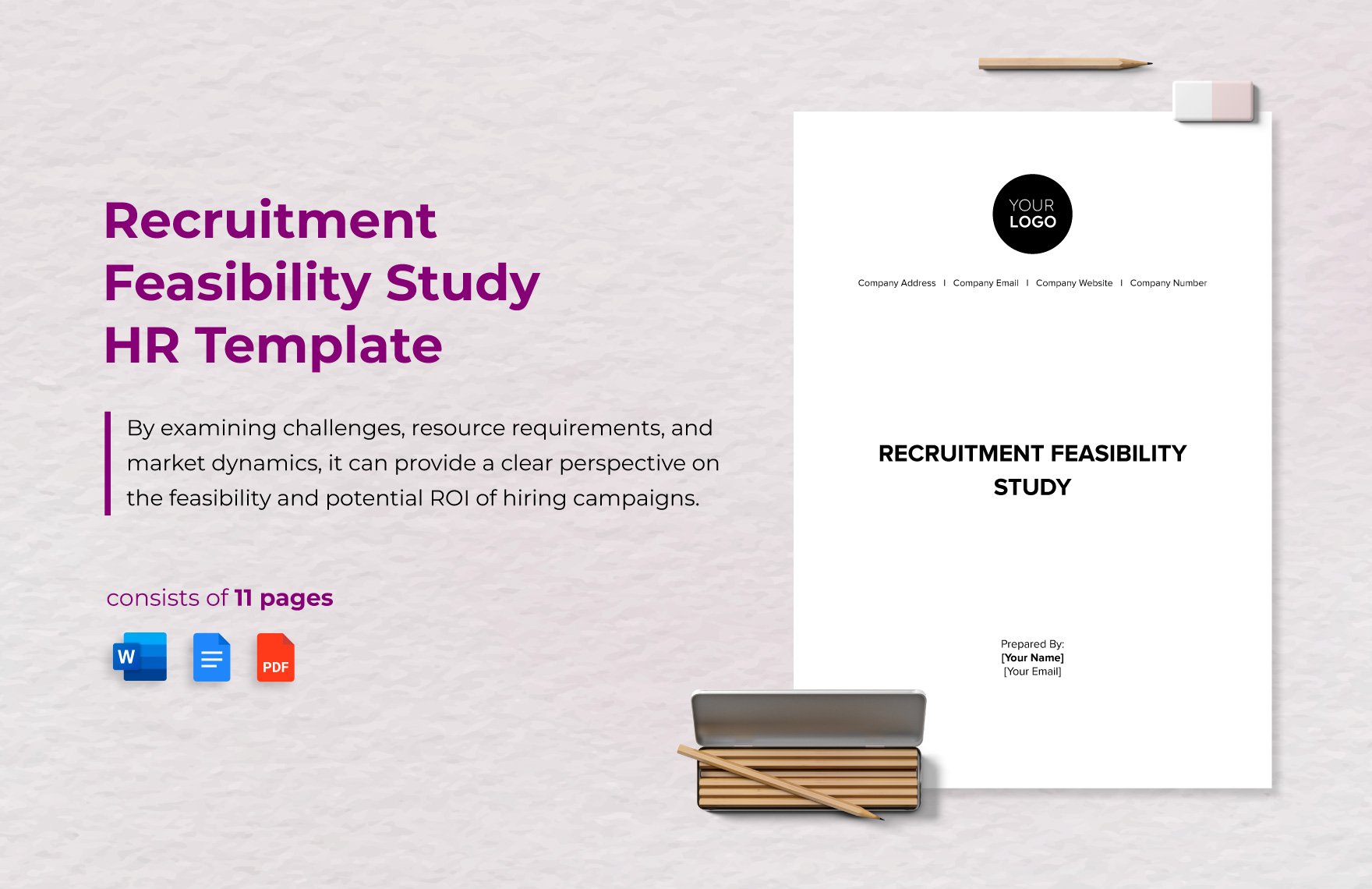 Recruitment Feasibility Study HR Template in Word, Google Docs, PDF