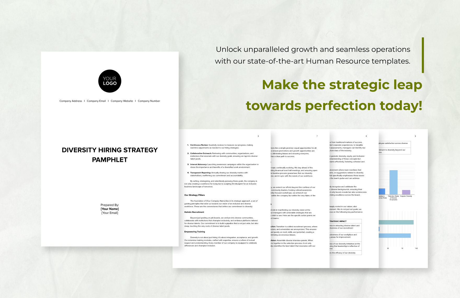 Diversity Hiring Strategy Pamphlet HR Template