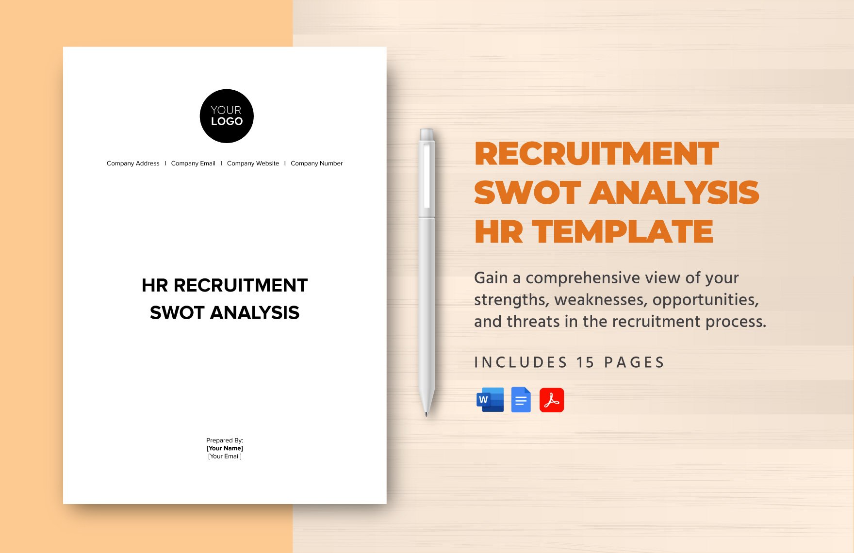 Recruitment SWOT Analysis HR Template in Word, Google Docs, PDF