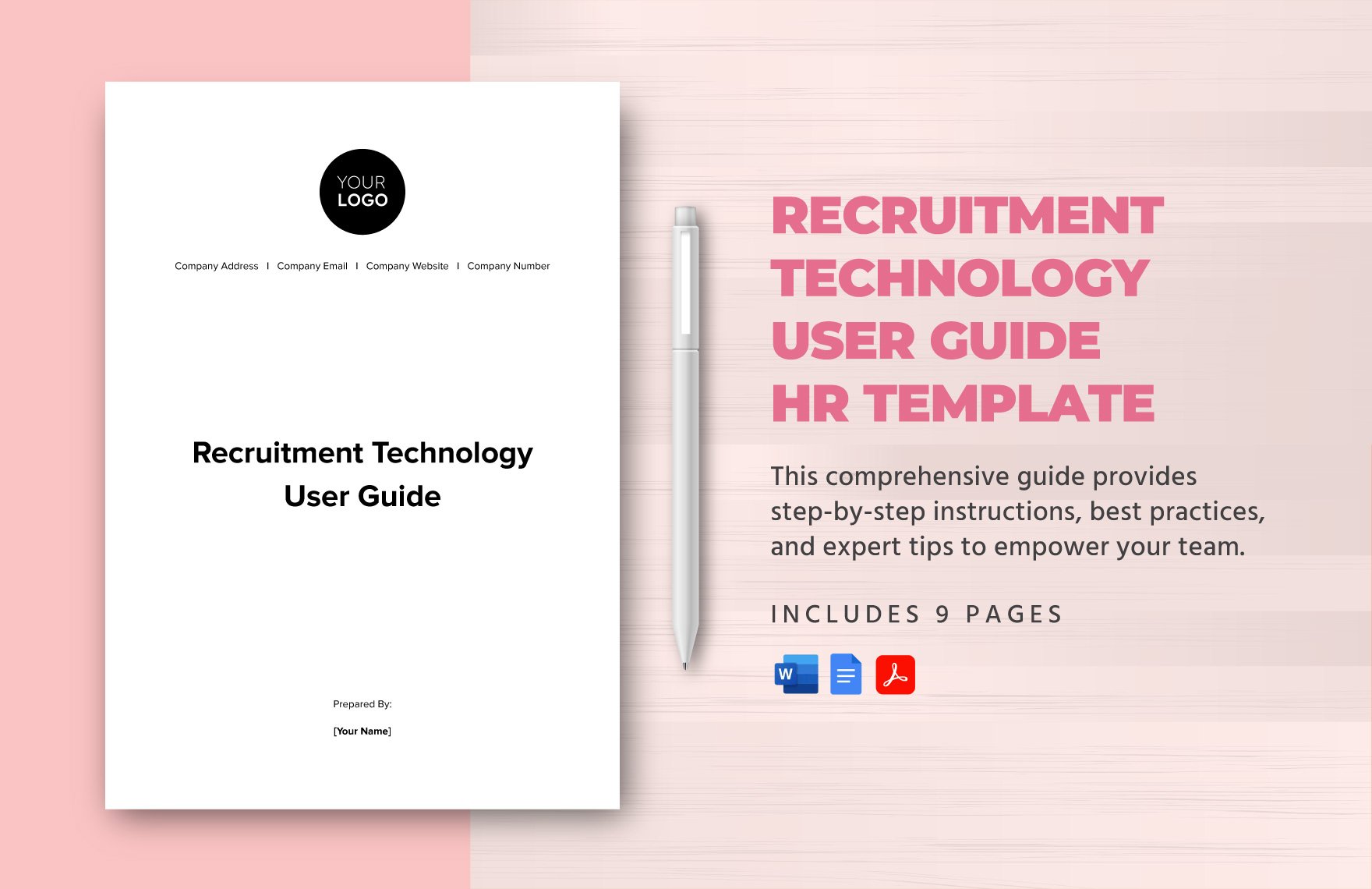 Recruitment Technology User Guide HR Template in Word, Google Docs, PDF