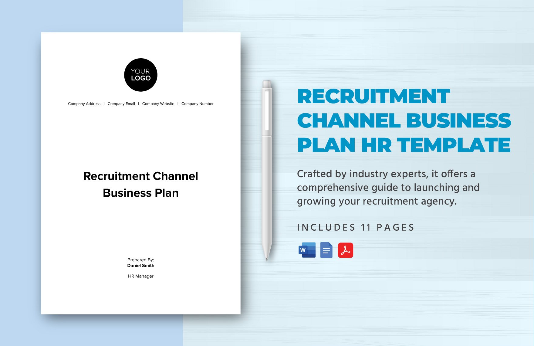 Recruitment Channel Business Plan HR Template in Word, Google Docs, PDF