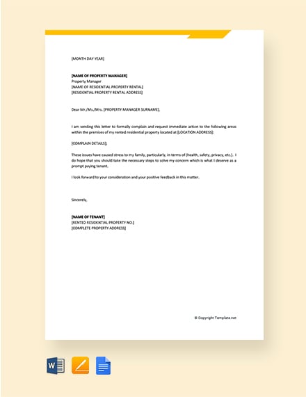 FREE Complaint Letter Against Manager Template - Word | Google Docs ...
