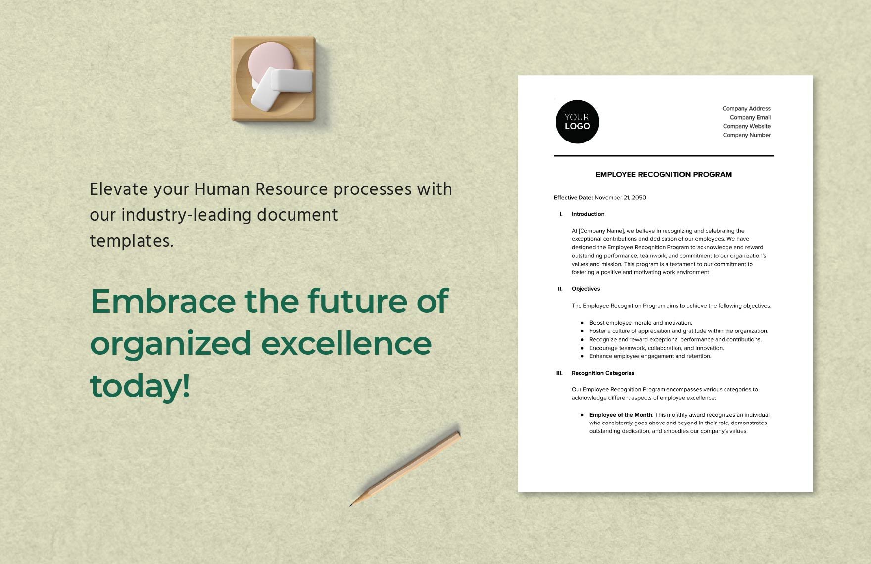 Employee Recognition Program HR Template